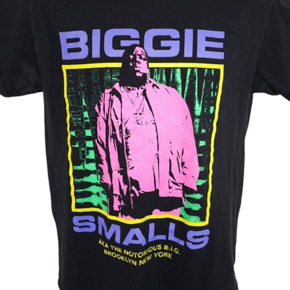 Biggie Smalls T Shirt Mens Size Medium Black Notorious BIG Rap Hip Hop - Picture 1 of 7